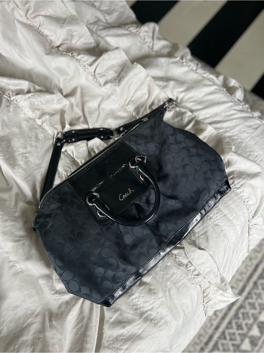 Coach Black Ashley Shoulder Satchel